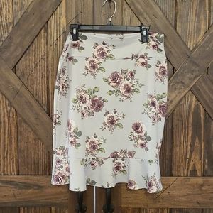 XXL Agnes & Dora Flounce Skirt Purple Floral